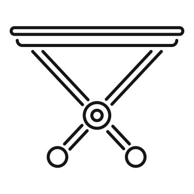 Tıbbi sedye sedyesi hastanede ya da klinikte kullanılmak için bekliyor.