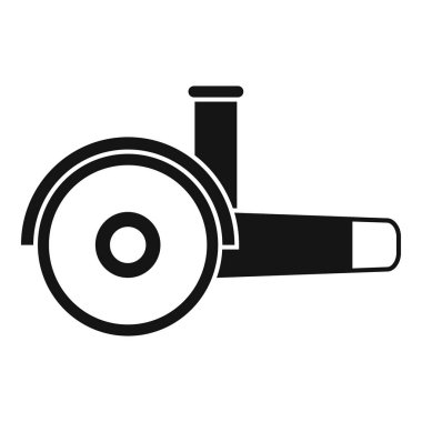Bir açı öğütücüsünün basit siyah simgesi kesme makinesi güç aracı