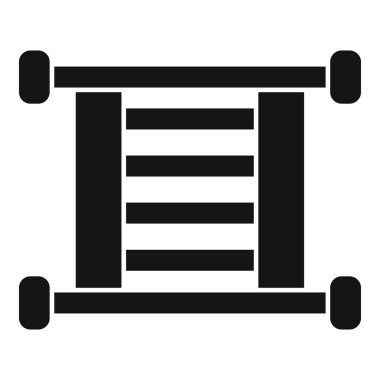 Hastane yatağının siyah silueti, tıbbi bakım ve hastanın iyileşmesini sembolize ediyor.