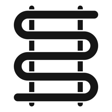 Modern ısıtmalı havlu korkuluğunun siyah silueti her banyoya biraz lüks katar.