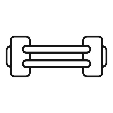 Bir dambılın basit bir simgesi. Güç eğitimini ve sağlıklı bir yaşam tarzını simgeliyor.