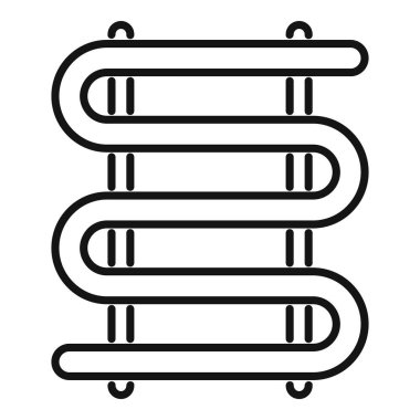 Isıtılmış havlu korkuluğunun basit bir sanat simgesi. Bu konforun varlığını göstermek için mükemmel.