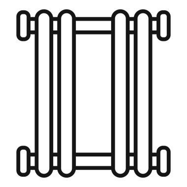 Soğuk kış mevsiminde sıcaklık ve konfor sağlayan elektrikli ısıtıcının çizgileri.