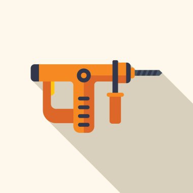 Beton ve taşta delik açmak için döner çekiç matkabı.