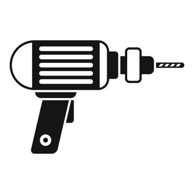 Elektrikli matkabın siyah ve beyaz silueti, inşaat ve onarım için güçlü bir araç