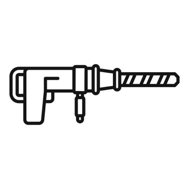 Yıkım ve yenileme işleri için kullanışlı, keski uçlu ağır iş bir inşaat matkabı çizimi