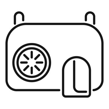 Acil durumlar için güvenli ve güvenli bir yer sağlarken, bu simge bir yeraltı sığınağını temsil ediyor.