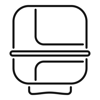 Beslenme çantasının basit bir simgesi. Yemek hazırlama ve sağlıklı beslenme için mükemmel.