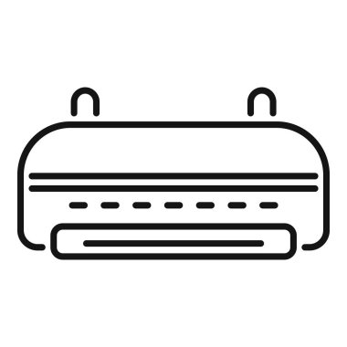 Serin hava üfleyen bir klimayı temsil eden basit çizgi simgesi