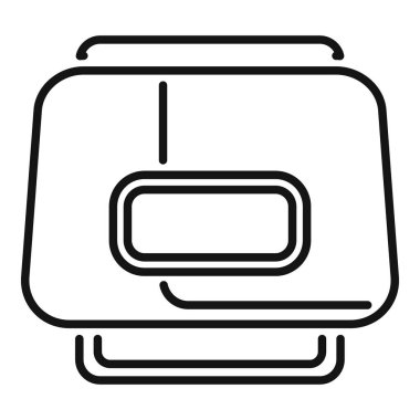 Waffle ızgarasının basit çizgi simgesi, web siteleri ve uygulamalar için mükemmel