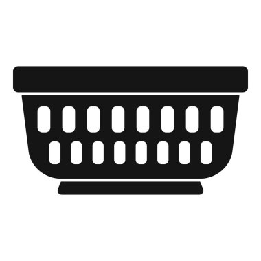 Bu boş çamaşır sepetinin ikonu ev işlerini temsil etmek için mükemmel.