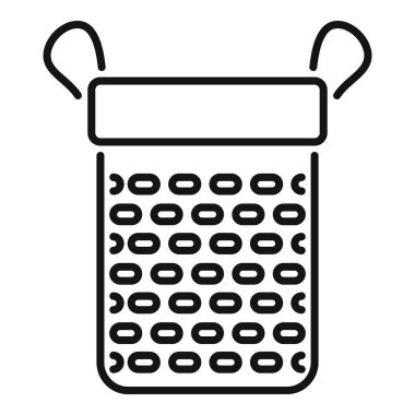 İp torbası sallanıyor ve markette alışveriş için kullanılmayı bekliyor.