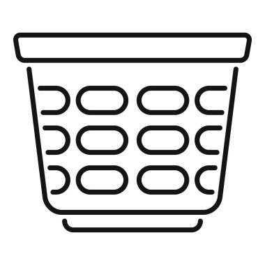 Bu simge, genellikle çamaşır ve piknik için kullanılan bir hasır sepeti tasvir ediyor.