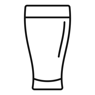 Klasik boş bira bardağı bir barda ferahlatıcı bir içecekle doldurulmayı bekliyor.