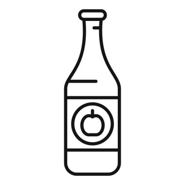 Elma sirkesi içeren bu çizgi sanat simgesi sağlık, yemek ve içeceklerle ilgili projeler için mükemmeldir.