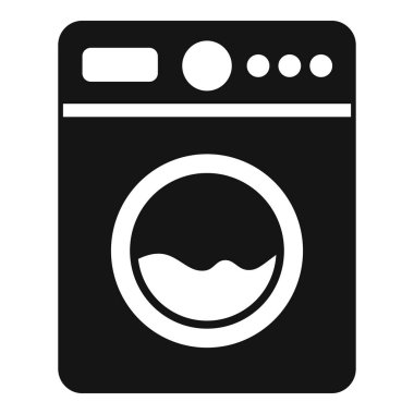 Çamaşır makinesinin siyah-beyaz çizimi