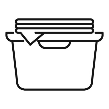 Çamaşır sepetinin basit bir simgesi. Ev işi olduğunu gösteriyor.