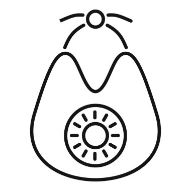 Çevresel farkındalığı ve sürdürülebilir yaşamı destekleyen bir eko-çanta temsil eden çizgi sanat simgesi