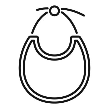 Bebek önlüğünün basit bir vektörü, bebekler tarafından giyilen yaygın bir giysi.