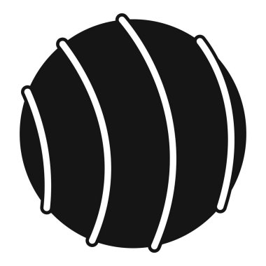 Doldurulmamış yuvarlak çikolatalı şekerin siyah beyaz simgesi