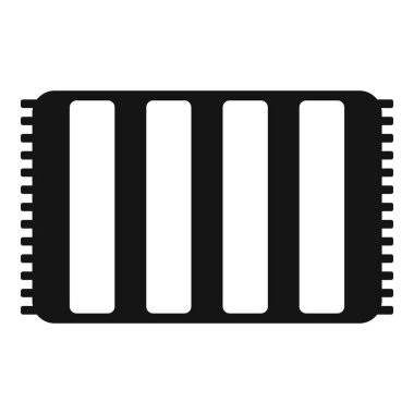 Banyoda ve hijyenle ilgili tasarımlarda sıklıkla kullanılan çizgili banyo havlusunu temsil eden basit bir simge.