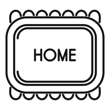 Yuvarlak köşeli ve dikişli bir sınır çizgisi sıcaklık ve aidiyet duygusunu çağrıştırıyor.