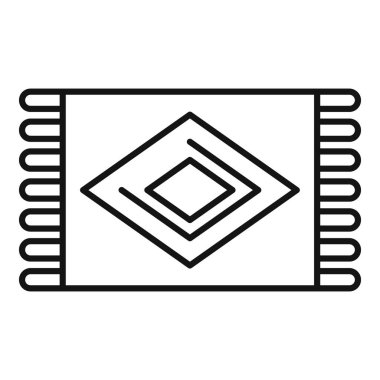 Müslümanların dua etmek için kullandığı geleneksel İslami desenli bir halı çizimi.