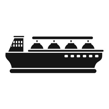 Sıvılaştırılmış doğalgaz taşıyan büyük bir Ing tanker gemisinin silüeti.