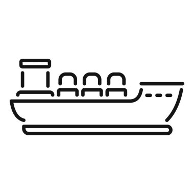 Malları okyanus ötesine taşıyan bir kargo gemisinin çizimi.