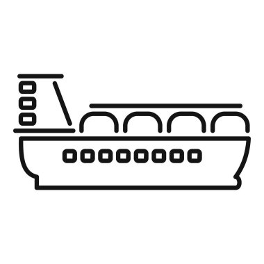 Malları taşıyan kargo gemisi, küresel ticaret, lojistik ve deniz taşımacılığı kavramlarını gösteriyor