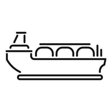 Sıvılaştırılmış doğalgazı okyanus boyunca taşıyan büyük bir gaz taşıyıcısının çizgisi.
