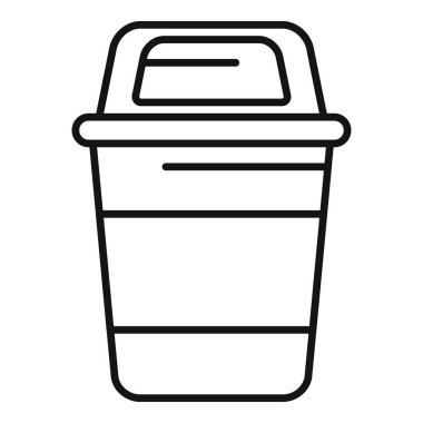 Atık imhası için sallanan kapağı olan, iş yerinde temizlik ve organizasyonu destekleyen basit bir ofis çöplüğü.