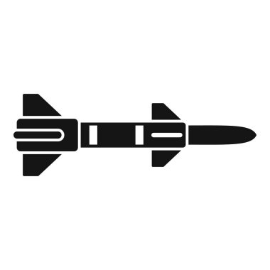 Bir Cruise füzesinin basit siyah beyaz simgesi