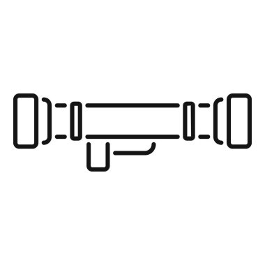 Bazukanın basit bir simgesi, askeri çatışmalarda kullanılan güçlü bir silah.