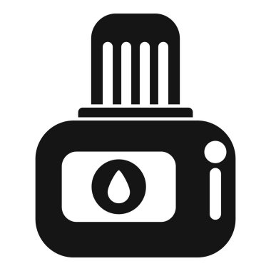 Beyaz bir arkaplanda izole edilmiş bir buharlaştırıcı aygıtının siyah simgesi