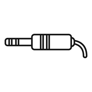 Ses kayıt ekipmanlarını sembolize eden müziği veya mikrofonu gösteren kabloyu bağlayan ses kriko tıpası