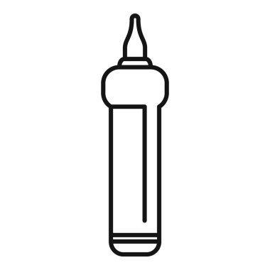 Burun spreyi ikonu sinüs rahatlaması için dekonjestan ilacı temsil ediyor.