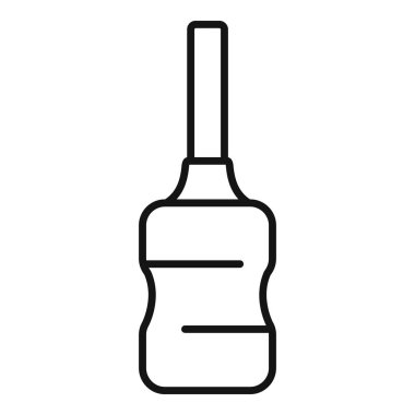 Kapaklı bir şişe çizimi oral sağlığı korumak için ağız gargarası öneriyor.