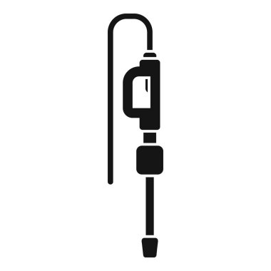 Yerden su çıkarmak için kullanılan basit siyah siluet manuel su pompası simgesi