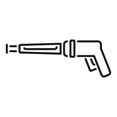 Silikon ya da yapıştırıcı kullanan bir dolgu tabancasının basit çizimi