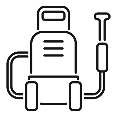 Yüksek basınçlı çamaşır makinesi olan profesyonel temizlik malzemesi simgesi