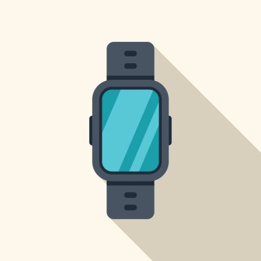 Açık arkaplanda uzun bir gölge oluşturan boş ekran gösteren akıllı saat