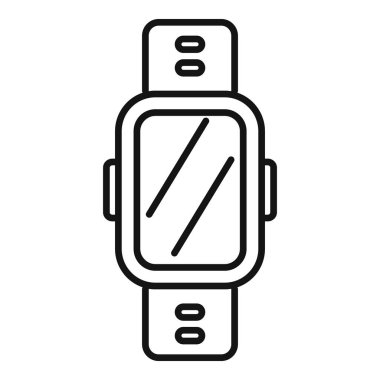 Kopyalama alanı için boş kullanıcı arayüzü görüntüleyen büyük ekran ile akıllı twatch