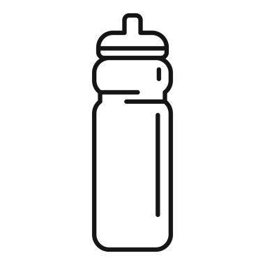 Spor şişesinin basit bir simgesi, fitness, hidrasyon ve sağlıklı alışkanlıklarla ilgili projeler için ideal.