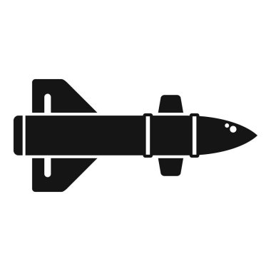 Havada uçuşan askeri bir füzenin siyah silueti hedefini vurmaya hazır.