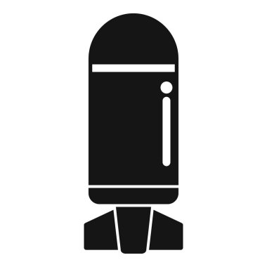 Gökyüzünden düşen bir bombanın siyah beyaz simgesi