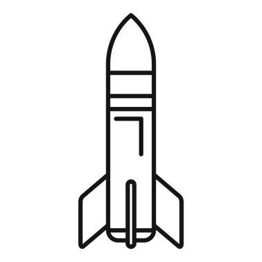 Askeri bir roket silahının gökyüzünü hedef alan basit bir sanat simgesi savaşı temsil ediyor.