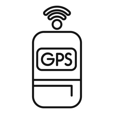 GPS navigatör aygıtı bir sinyal simgesi ile konum verisi gönderiyor