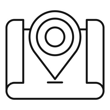 Konum pimi dijital haritaya düşüyor, GPS navigasyon ve rota planlamasını simgeliyor