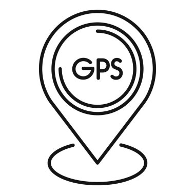 Navigasyon noktasını gösteren GPS konumunun satır simgesi